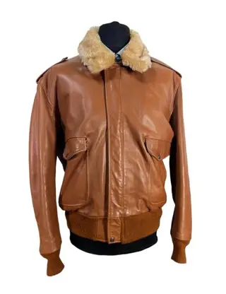 Schott - Leather Aviator Coat Jas, Leren jas