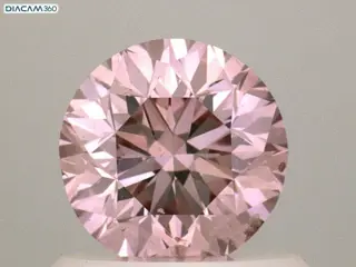 1 pcs Diamant - 0.76 ct - Rond - Kleurbehandeld - fancy