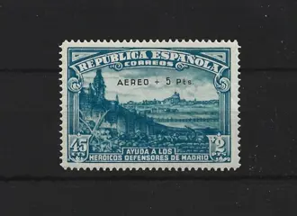 Spanje 1938 - Siege of Madrid, overprinted, well centred - Edifil 759