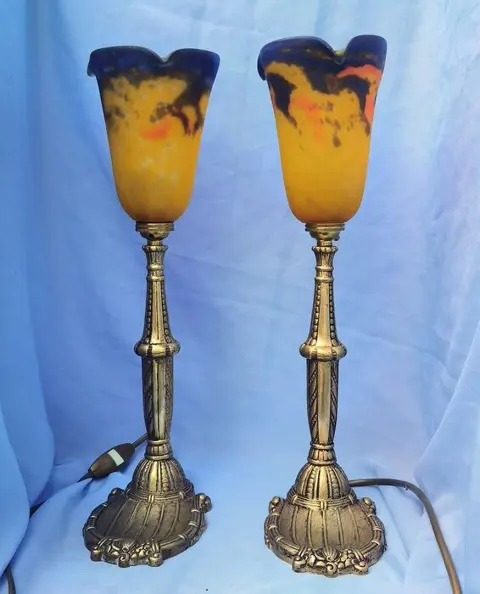 Muller Frères - koperen lampen (2)