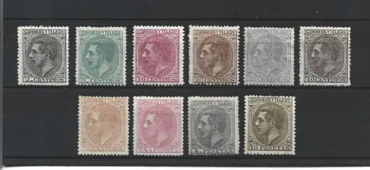 Spanje 1879 - Alfonso XII complete set with gum - Edifil 200/209