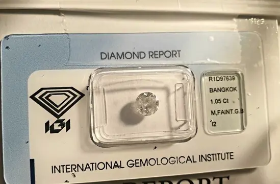1 pcs Diamant - 1.05 ct - Rond - M - P2