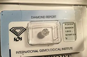 1 pcs Diamant - 1.05 ct - Rond - M - P2
