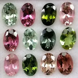 12 pcsVeelkleurige toermalijn - 5.32 ct