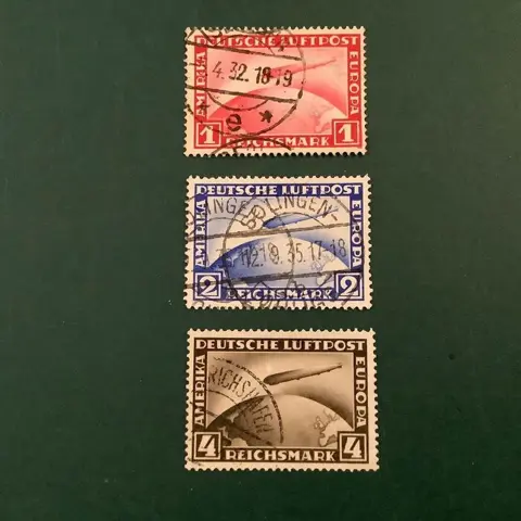 Duitse Rijk 1928/1931 - Zeppelins (U) - Michel 423/424 en 455