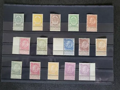 België 1893 - Série Fine barbe - COB 53/67