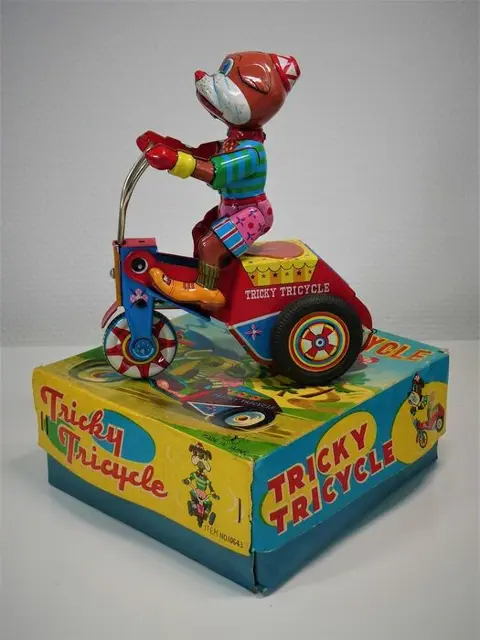 Yonezawa (Japan) # - blikken "TRICKY TRICYCLE" in Original