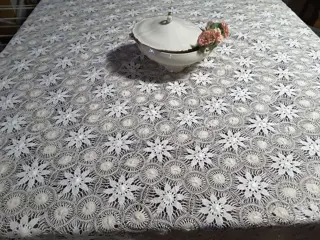 Rond tafelkleed of tafelkleed - 215 x 215 cm - draad in