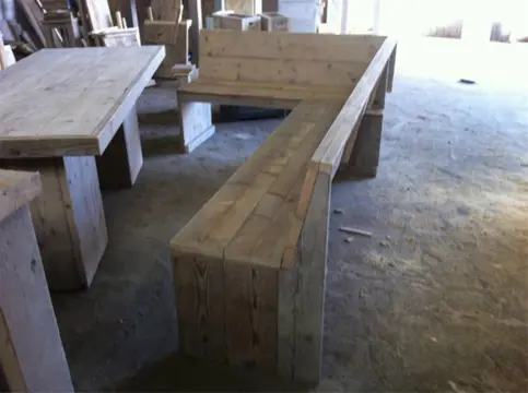 Hoekbank steigerhout "tim"