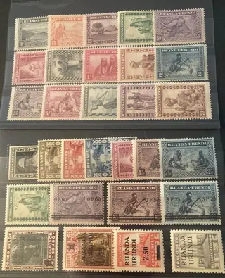 Ruanda-Urundi 1931/1941 - Volledige verzameling : alle uitgiften over een periode van 10 jaar (eind 1931 t/m 1941) - OBP/COB 92/106 t/m 121
