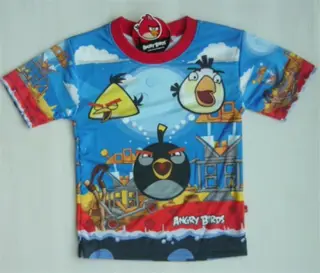 Origineel Angry Birds T-Shirt - maat 104 blauw * nieuw