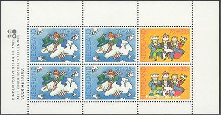 Blok kinderzegels uit 1983