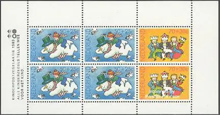 Blok kinderzegels uit 1983