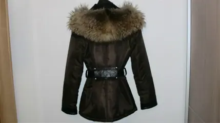 Winterjas met grote bontkraag