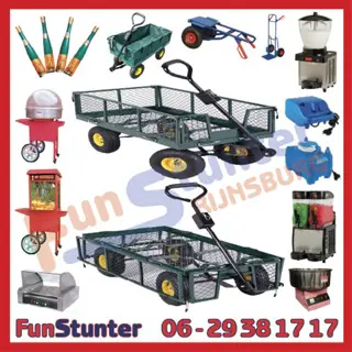 PLATEAUKAR, Bolderwagen. Max 545 Kg, bakmaat 122x61 cm