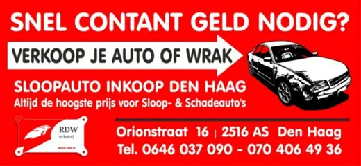 Sloopauto Den Haag Gegarandeerd de hoogste prijs