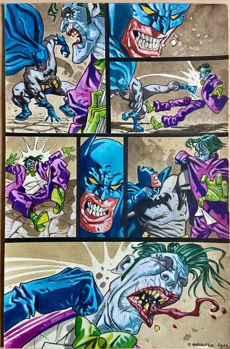 Giancarlo Caracuzzo - Tavola originale Batman - Losbladig