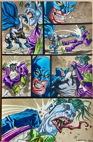 Giancarlo Caracuzzo - Tavola originale Batman - Losbladig