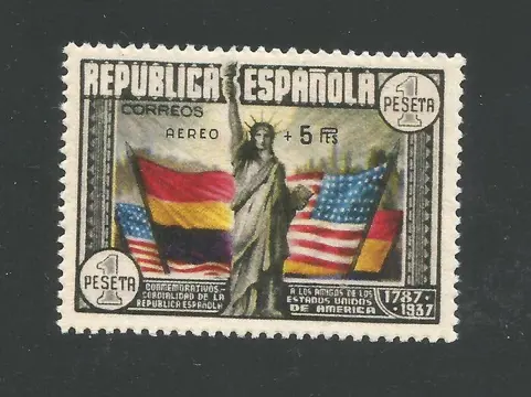 Spanje 1938 - USA Constitution overprinted - Edifil765