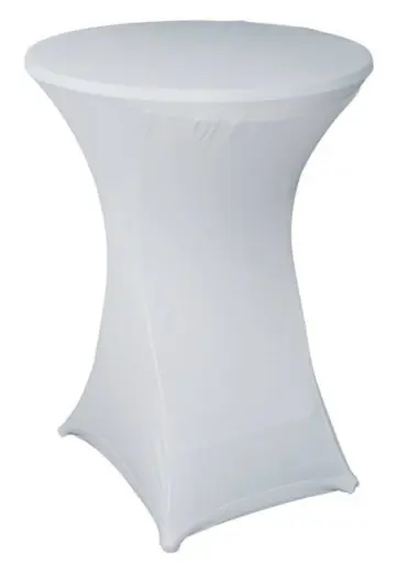 Statafelrok voor statafel 80 tot 85cm kleur wit - Aanbieding