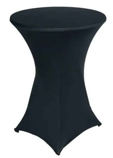 Statafelrok voor statafel 80 tot 85cm kleur zwart