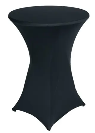 Statafelrok voor statafel 80 tot 85cm kleur zwart