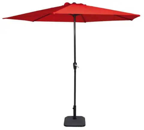 Parasol 3 meter met molen en 6 baleinen kleur Rood