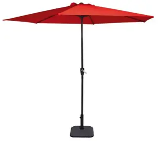 Parasol 3 meter met molen en 6 baleinen kleur Rood
