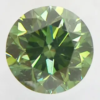1 pcs Diamant - 0.90 ct - Rond - Kleurbehandeld - fancy