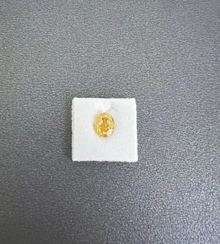 1 pcs Diamant - 0.91 ct - Ovaal - fancy diepeoranjeachtig
