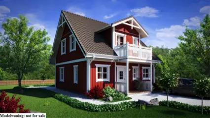 Zweeds landhuis met balkon