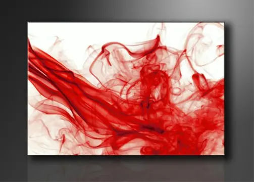 Nieuw canvas schilderij Red Smoke 120 x 80 cm