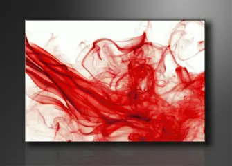 Nieuw canvas schilderij Red Smoke 120 x 80 cm