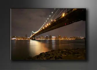 Nieuw canvas schilderij New York Bridge 120 x 80 cm