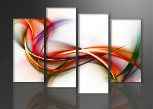 Nieuw canvas schilderij 4-luik Colourful Fantasie 130 x 80cm