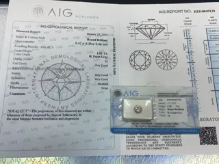 1 pcs Diamant - 1.02 ct - Rond - No reserve price, H faint