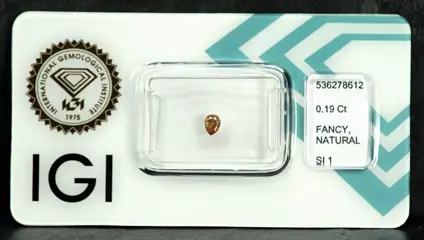 Diamant - 0.19 ct - Peer - Natural Fancy Brownish Orangy