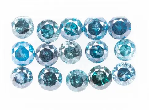 15 pcs Diamanten - 4.90 ct - Fancy Deep Blue to Bluish