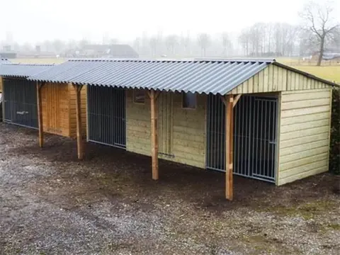 Hondenkennel 'Max' met tuinhuis/opslag