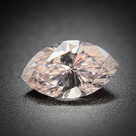 1 pcs Diamant - 0.34 ct - Markies - lichtroze bruin - SI2