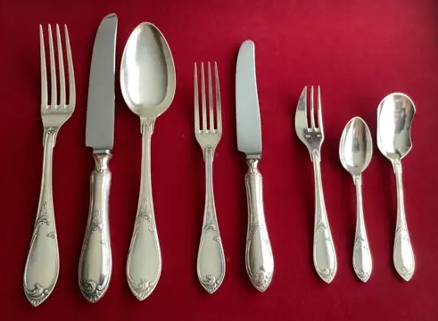 Wiskemann - Bestek onderdelen - 47 stuks - Rococo stijl -