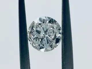 1 pcs Diamant - 1.01 ct - Briljant, Rond - F - P1