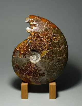 Mooie 14,8 cm hooggepolijste Ammoniet - Aioloceras besairiei