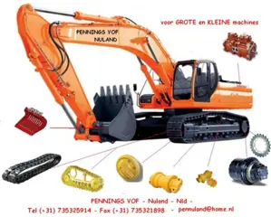 RUPSMOTOR,rol,sprocket,spanwiel,loopwiel,ketting graafmachin