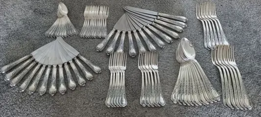 " 100 " - Bestek (84) - Art Deco - Verzilverd