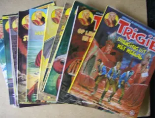 Trigie stripboeken adv. 1234