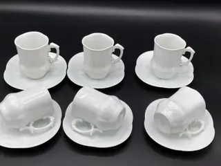 Limoges Giraud - Kop &amp; schotel sets (6) - Porselein