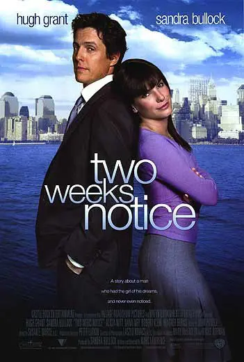 TWO WEEKS NOTICE filmposter.