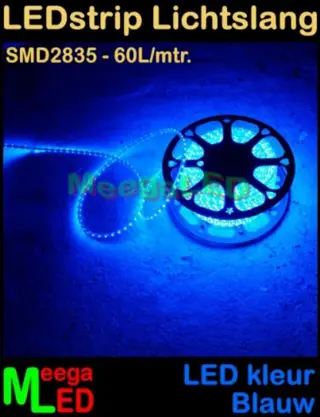 LED Strip Ledstrip Lichtslang 60L/m - van 1 tot 100m - 230V