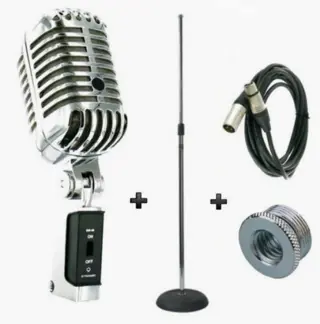 ELVIS 55 Rock &amp; Roll Microphone Pack + Statief + Kabel